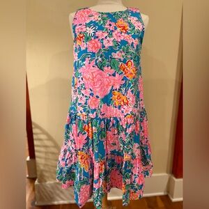 Lily Pulitzer Trina Swing Dress Women’s Medium Neon Pink and Blue